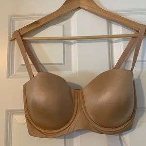 Women's lightly lined strapless bra NEW 34DDD